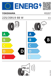 225/35R19 88W Yokohama Advan Neova AD08RS SEMI SLICK