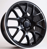 Replica for AUDI 347 Matt Black with Diamond Lip 18*8