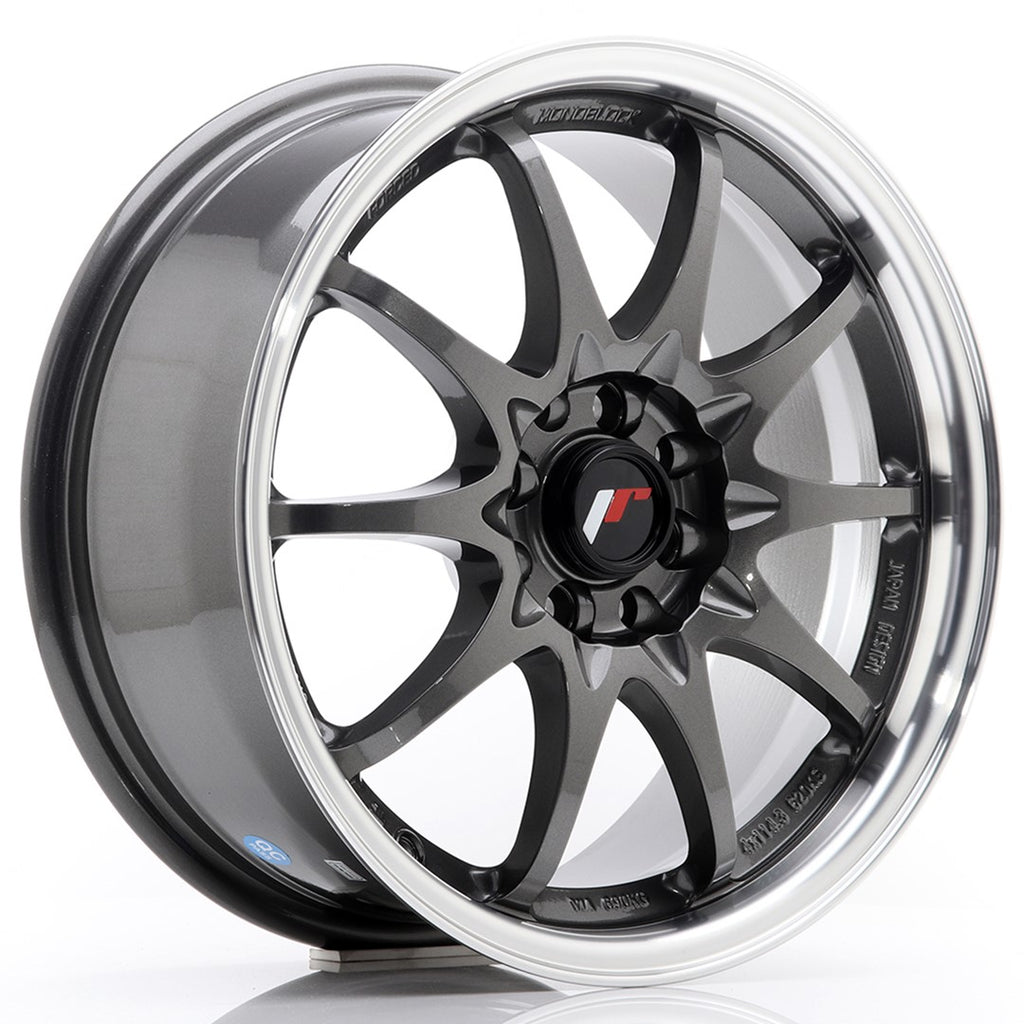Japan Racing Wheels JR5 Gun Metal Silver Lip 16*7