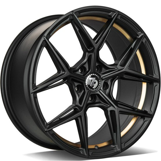 79Wheels SCF-B MATT BLACK GOLD BARELL 18*8