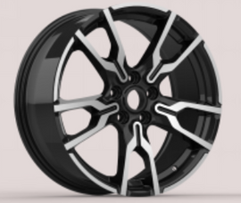 Replica for BMW 5662 Black Polish 18*7.5