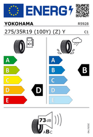 275/35R19 100Y Yokohama Advan AD052 SEMI SLICK