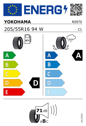 205/55R16 94W Yokohama Advan AD052 SEMI SLICK