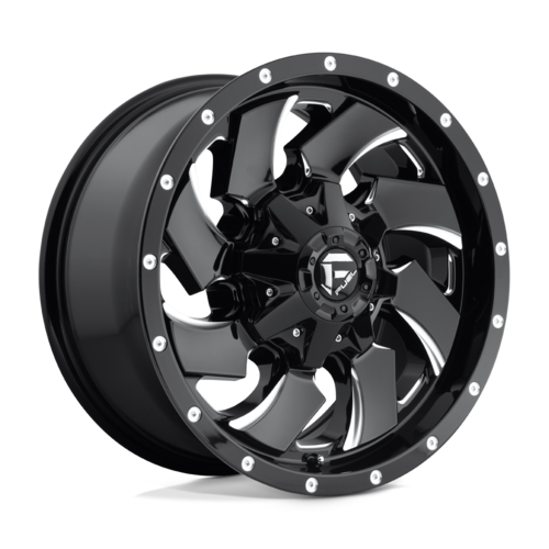 Fuel 1PC D574 Cleaver Gloss Black Milled 20x12 4X4