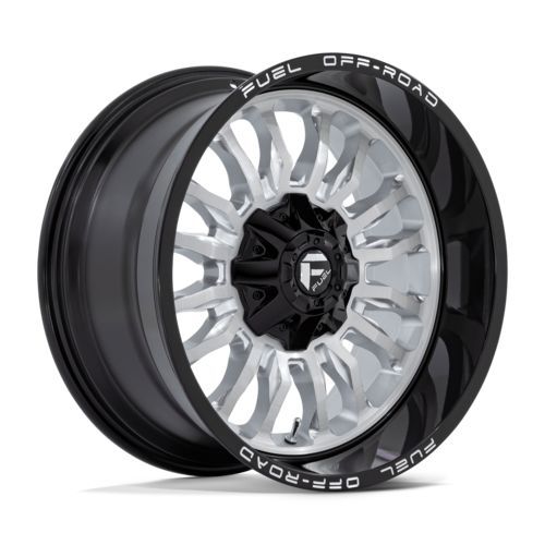 Fuel 1PC D798 Arc Silver Brushed Face Milled Black Lip 20x10 4X4