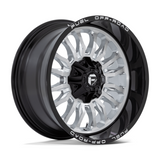 Fuel 1PC D798 Arc Silver Brushed Face Milled Black Lip 20x10 4X4
