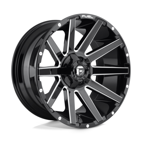 Fuel 1PC D615 Contra Gloss Black Milled 18x9 4X4