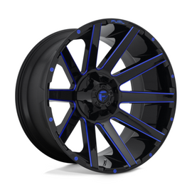 Fuel 1PC D644 Contra Gloss Black Blue Tinted Clear 18x9 4X4
