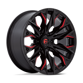 Fuel 1PC D823 Flame Gloss Black Milled Candy Red 20x9 4X4