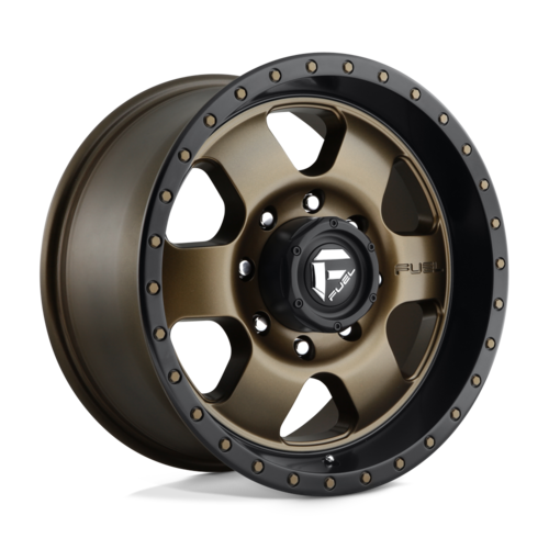 Fuel 1PC D617 Podium Matt Bronze Black Bead Ring 17x9 4X4