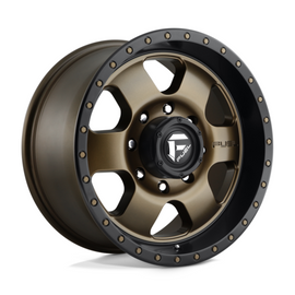 Fuel 1PC D617 Podium Matt Bronze Black Bead Ring 17x9 4X4