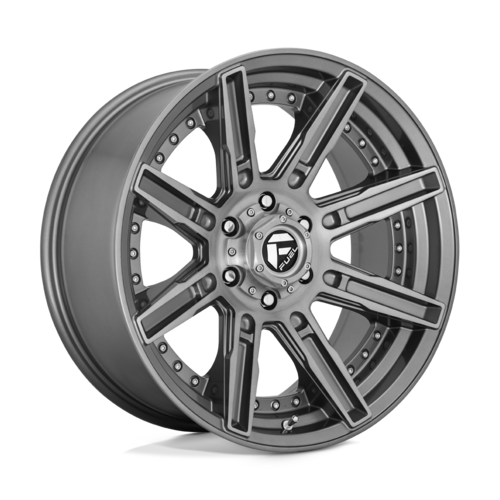 Fuel 1PC D710 Rogue Platinum Brushed Gun Metal Tinted Clear 20x10 4X4