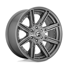 Fuel 1PC D710 Rogue Platinum Brushed Gun Metal Tinted Clear 20x10 4X4