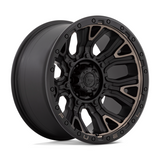 Fuel 1PC D824 Traction Matt Black Double Dark Tint 20x9 4X4