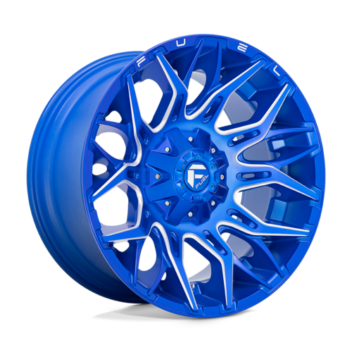 Fuel 1PC D770 Twitch Anodized Blue Milled 22x10 4X4