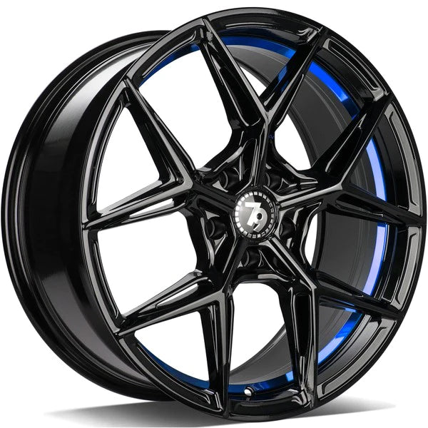 79Wheels SCF-B GLOSS BLACK BLUE BARREL 19*9,5