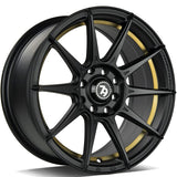 79Wheels SCF-F MATT BLACK GOLD BARREL 15*7