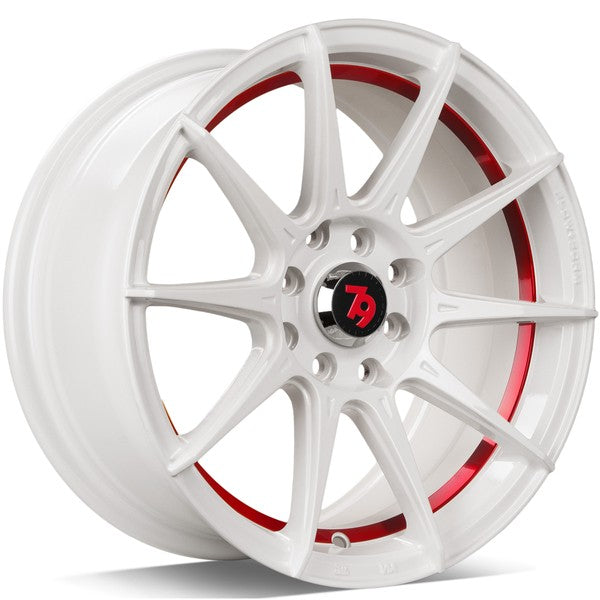 79Wheels SCF-F WHITE RED BARREL 15*7