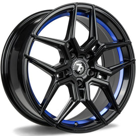 79Wheels SV-B GLOSS BLACK BLUE BARREL 18*8