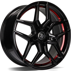 79Wheels SV-B GLOSS BLACK RED BARELL 19*9,5