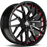 79Wheels SV-C GLOSS BLACK RED BARREL 18*8