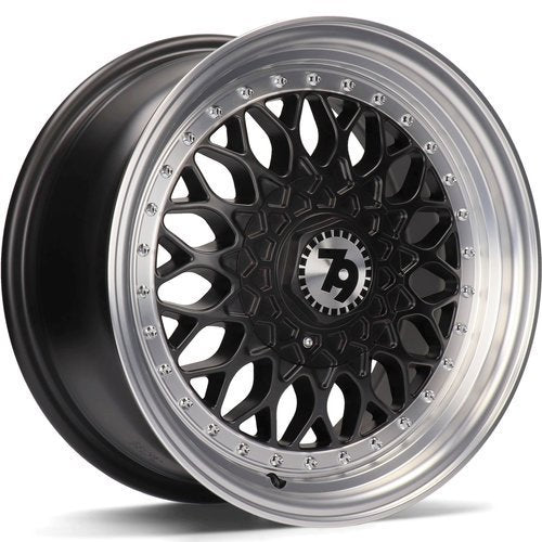 79Wheels SV-E MATT BLACK POLISHED LIP 15*7