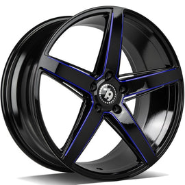 79Wheels SV-N GLOSS BLACK BLUE MILL 18*8