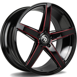 79Wheels SV-N GLOSS BLACK RED MILL 18*9