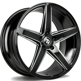 79Wheels SV-N GLOSS BLACK POLISHED MILL 19*8.5