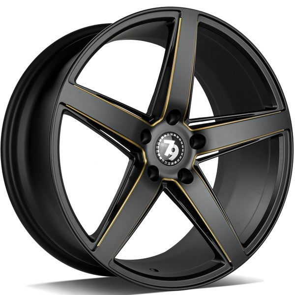 79Wheels SV-N GLOSS BLACK GOLD MILL 18*8