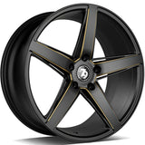 79Wheels SV-N MATT BLACK GOLD MILL 19*8.5