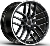 Replica BBS 85447 Matt Black with Diamond Lip 18*8