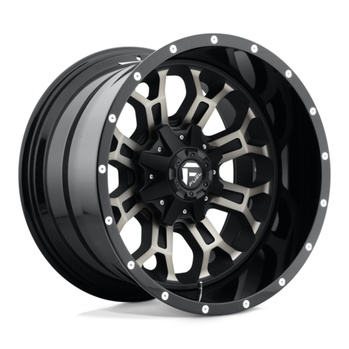Fuel 1PC D561 Crush Gloss Machined Double Dark Tint 20x10 4X4