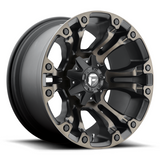 Fuel 1PC D569 Vapor Matt Black Double Dark Tint 17x10 4X4