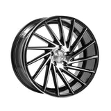 1AV WHEELS ZX1 BLACK & POLISHED  18*8