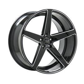 1AV WHEELS ZX9 GLOSS BLACK  & CHAMFER 22*9 - D-elastikashop