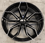 Replica for PORSCHE 104 Black Polish 21*9.5