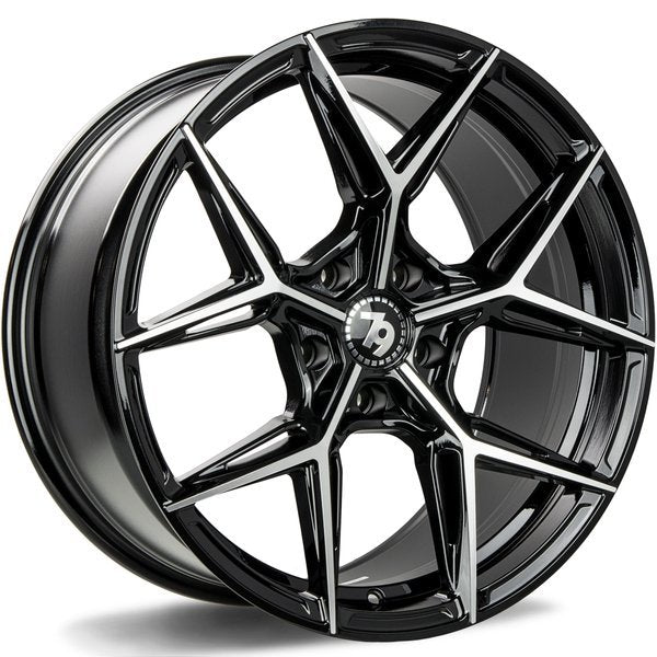 79Wheels SCF-B BLACK POLISHED FACE 19*9,5