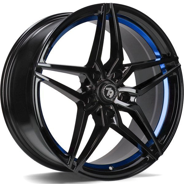79Wheels SV-A GLOSS BLACK BLUE BARREL 18*8