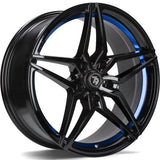 79Wheels SV-A GLOSS BLACK BLUE BARREL 18*9