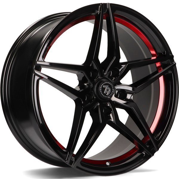 79Wheels SV-A GLOSS BLACK RED BARREL 18*8