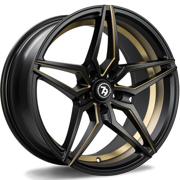 79Wheels SV-A MATT BLACK GOLD MILL 18*8