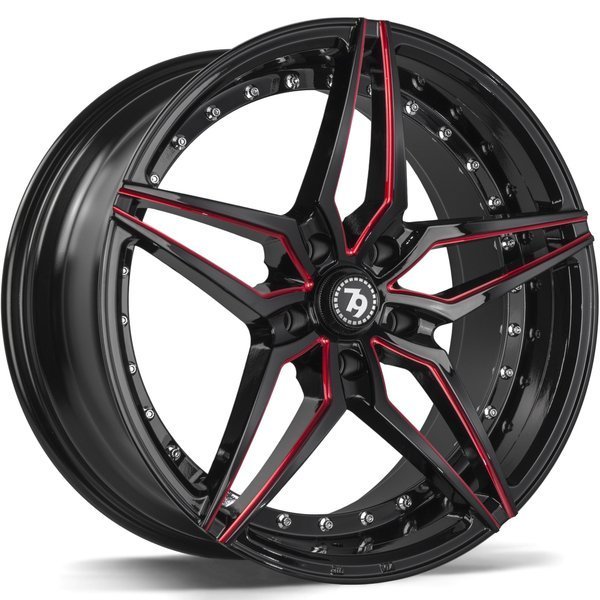 79Wheels SV-AR GLOSS BLACK RED MILL 19*8,5