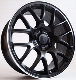 Replica for AUDI 347 Matt Black with Diamond Lip 18*8 - D-elastikashop