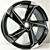 Replica for AUDI 5185 Black Polish 19*8.5