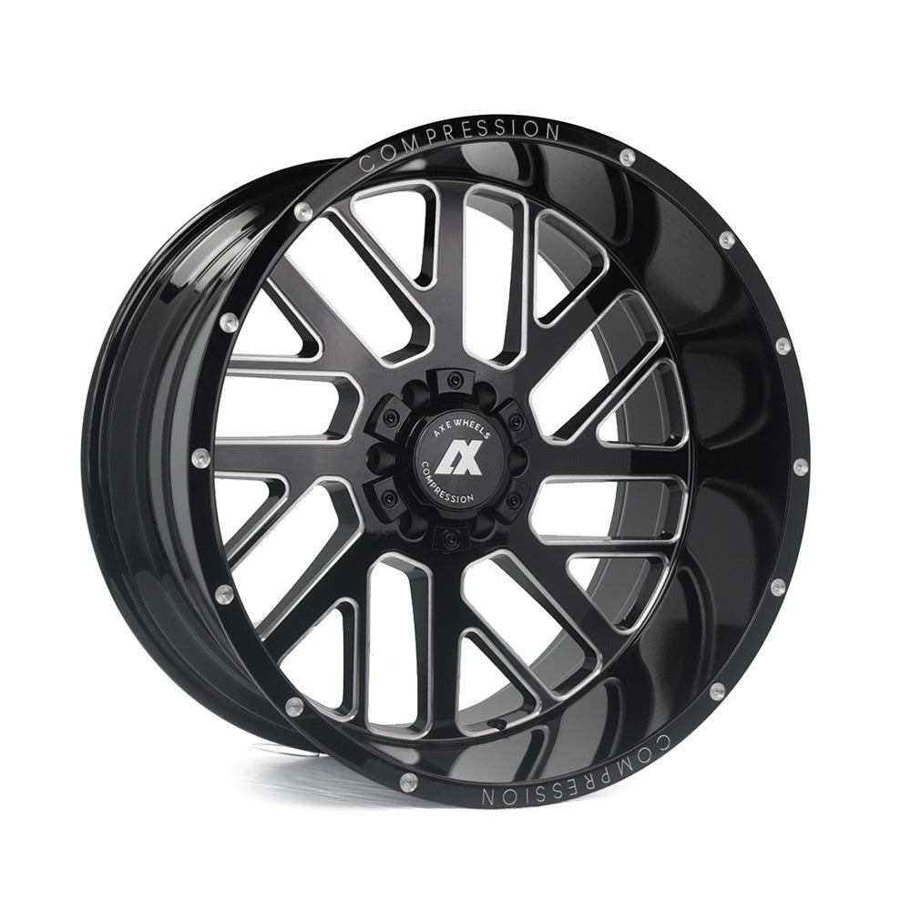 AXE WHEELS AX2.0  GLOSS BLACK & CHAMFER 20*10 4X4