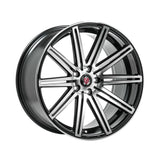 AXE WHEELS EX15 BLACK & POLISHED 18*8