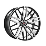 AXE WHEELS EX30 BLACK POLISHED FACE & BARREL 22*10,5