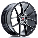 Japan Racing Wheels JR30  Black Brushed Tinted Face 18*8.5