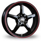 Msw Wheels MSW 16 16*7 Black Red Lip